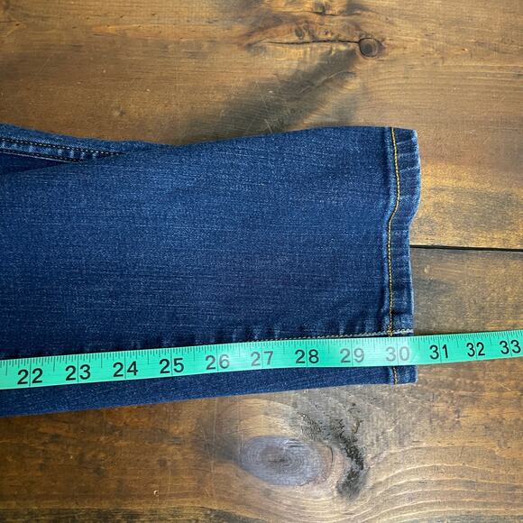 Spanx Ankle Skinny Jeans Midnight Shade Stretch Blue Dark Denim Size 3X Tall - Picture 6 of 8